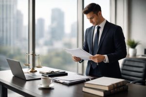 bureau-moderne-silhouette-personne-documents