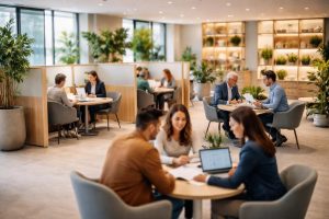 bureaux-moderne-personnes-discussion-decorations