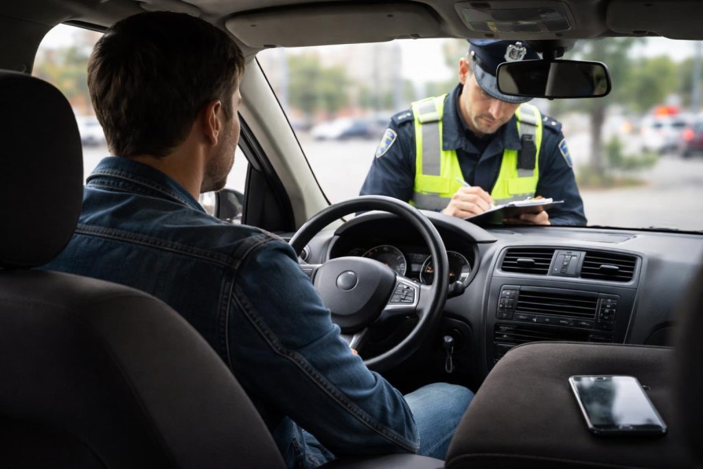 conducteur-policier-voiture-rue-urbaine