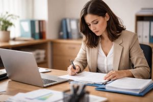 personne-bureau-documents-ordinateur