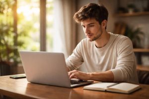 jeune-adulte-ordinateur-table-fenetre