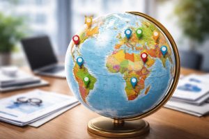 globe-marqueurs-residences-bureau-flou